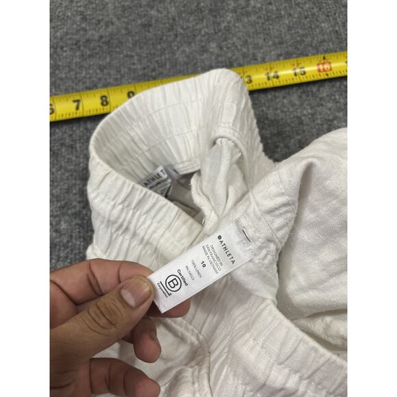 Athleta Cabo Linen Pant Jogger 10 Resort Coastal Minimalist Capsule Luxury Beach - Picture 5 of 13